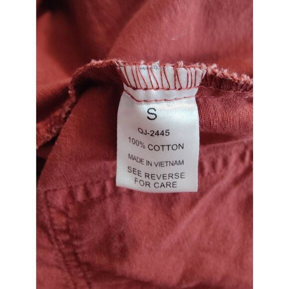 Zenana Rust Hooded Sleeveless Zipper and Snap Button Jacket with Waist Tie - Picture 5 of 5